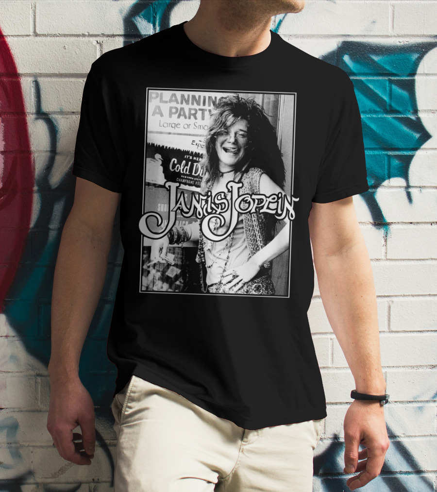 Janis Joplin Cold Drink Planning A Party T-Shirt