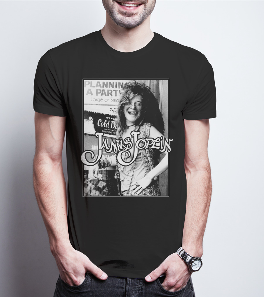 Janis Joplin Cold Drink Planning A Party T-Shirt