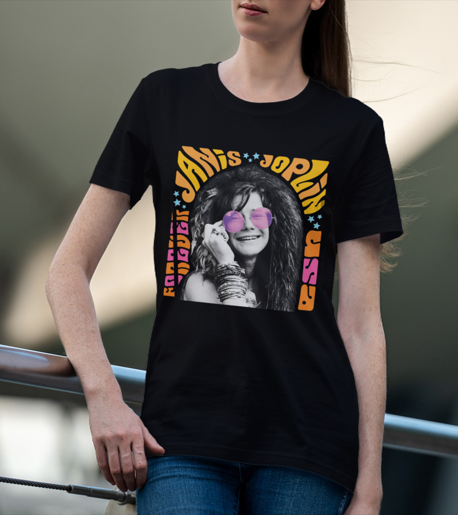 Janis Joplin Forever USA JNJL 09 Postage Stamp T-Shirt