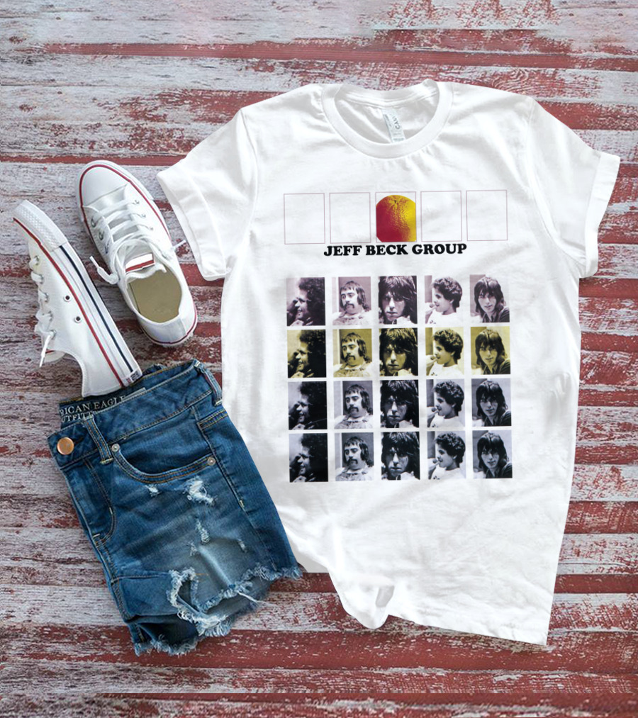 TJB 10 The Jeff Beck Group Retro Collage Portraits T-Shirt
