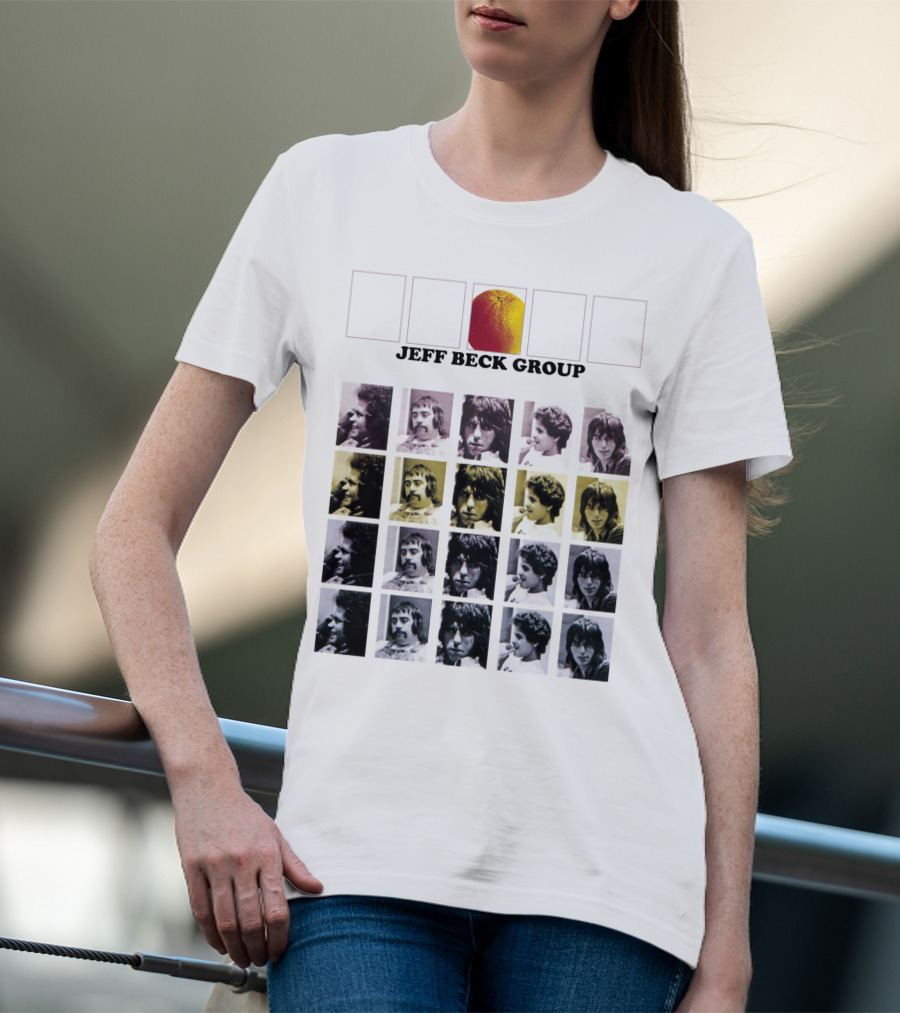 TJB 10 The Jeff Beck Group Retro Collage Portraits T-Shirt