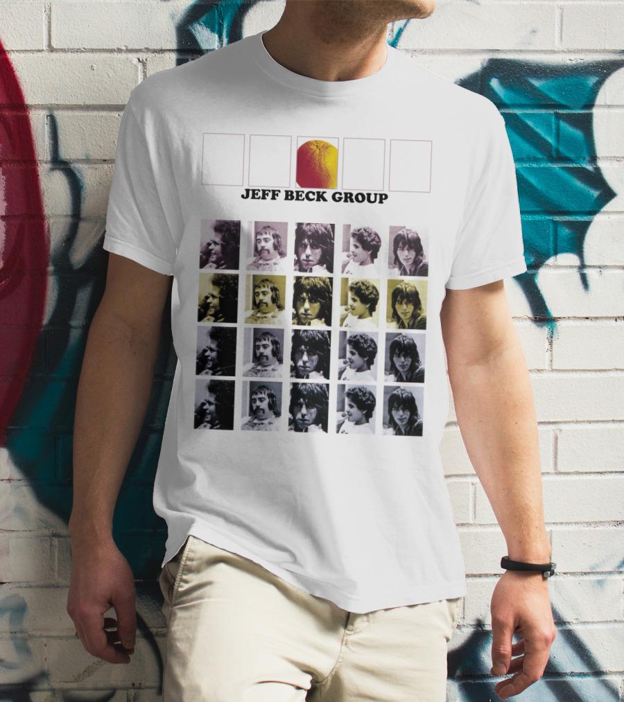 TJB 10 The Jeff Beck Group Retro Collage Portraits T-Shirt