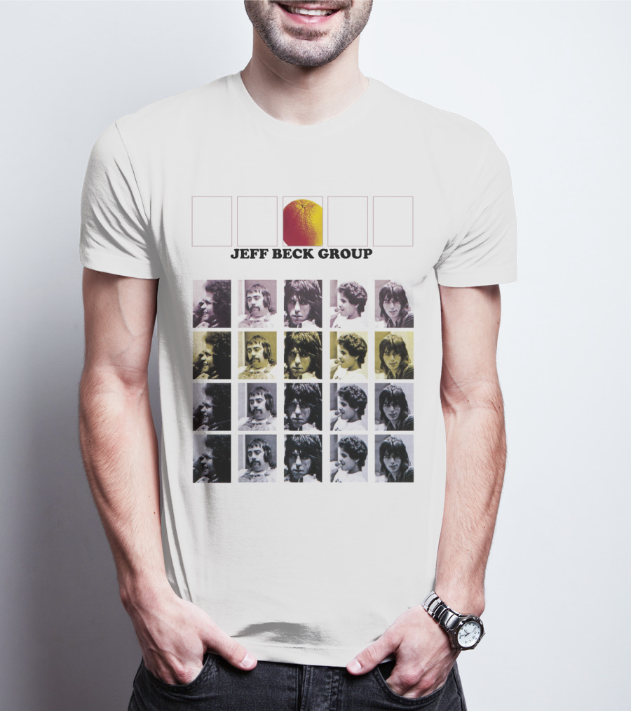 TJB 10 The Jeff Beck Group Retro Collage Portraits T-Shirt