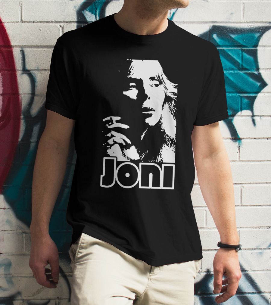 Joni Mitchell Black And White Classic T-Shirt