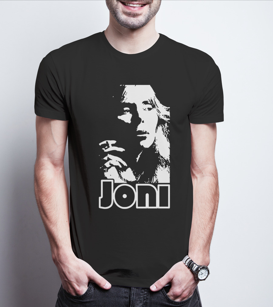 Joni Mitchell Black And White Classic T-Shirt