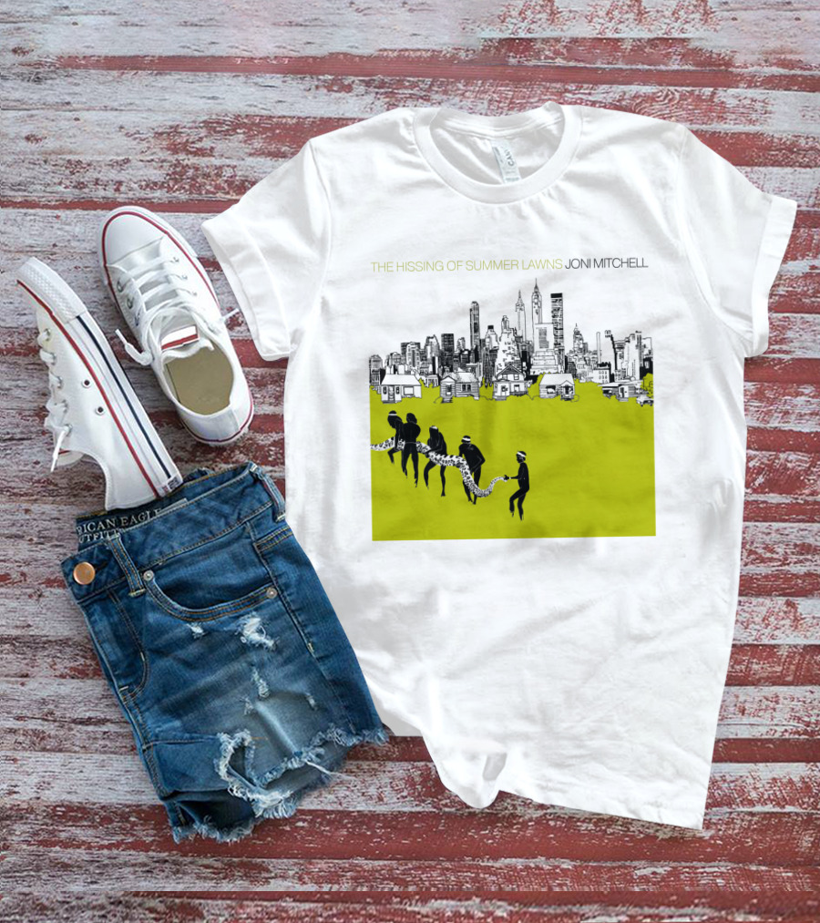 Joni Mitchell The Hissing Of Summer Lawns Cityscape Lawns T-Shirt