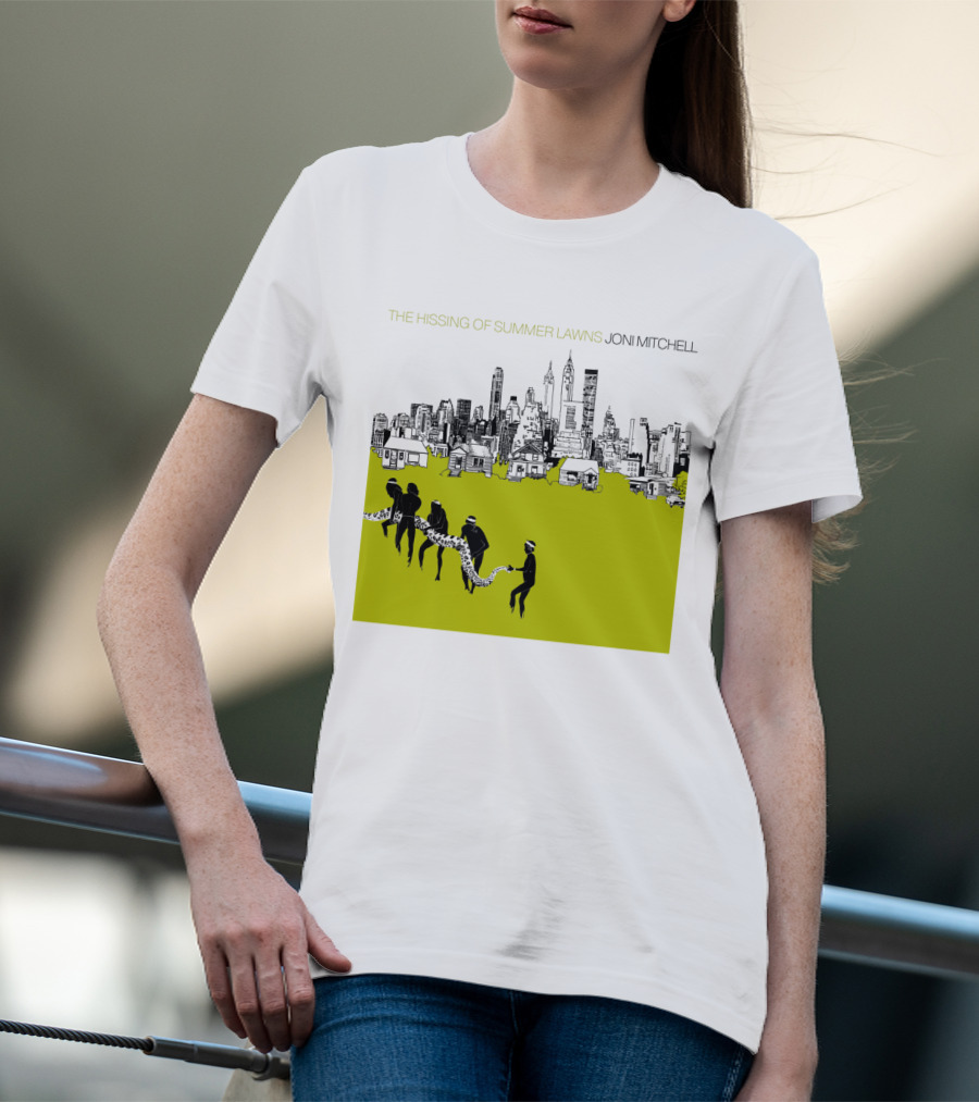 Joni Mitchell The Hissing Of Summer Lawns Cityscape Lawns T-Shirt