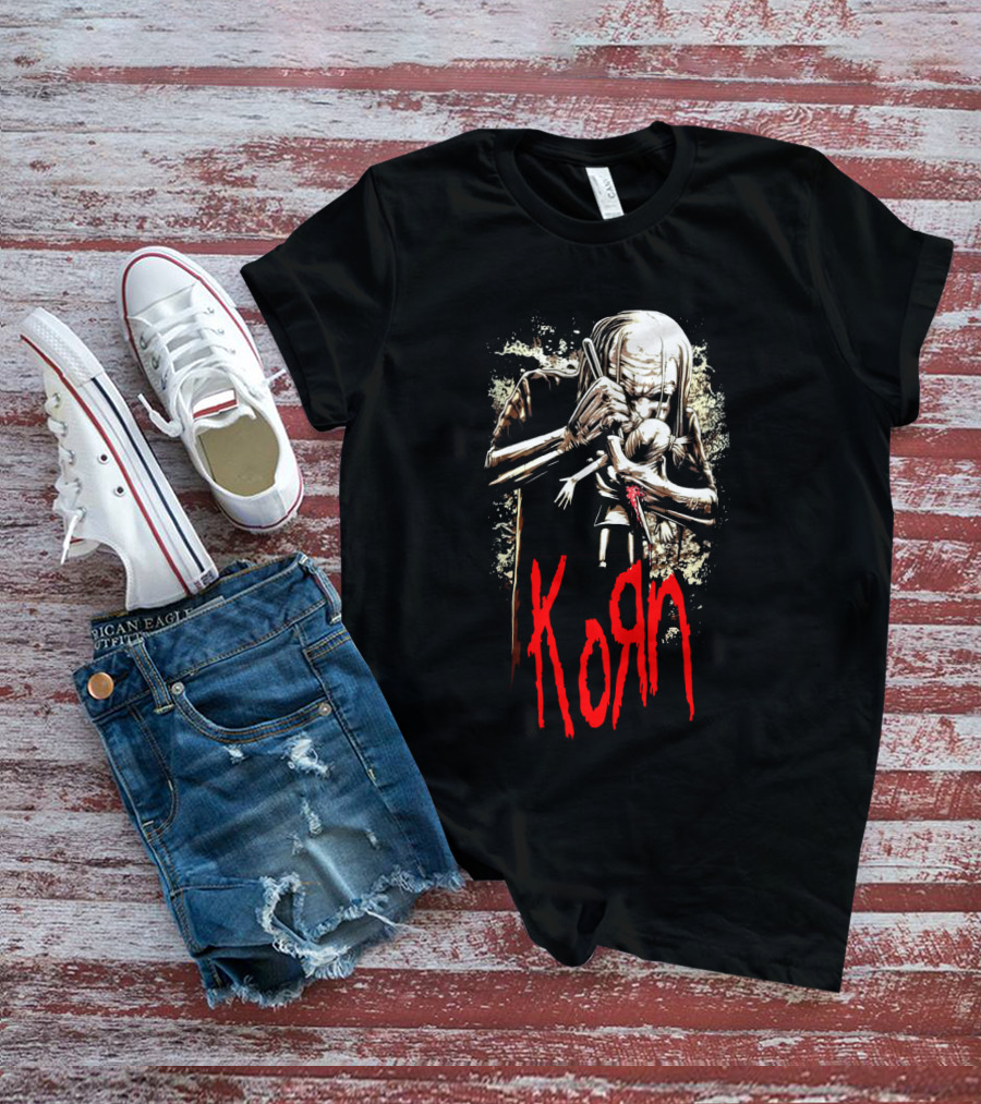 Korn 03 Dark Figure Embrace Bold Red T-Shirt