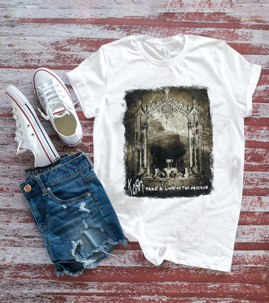 KORN Take A Look In The Mirror Gothic Arch Reflection T-Shirt