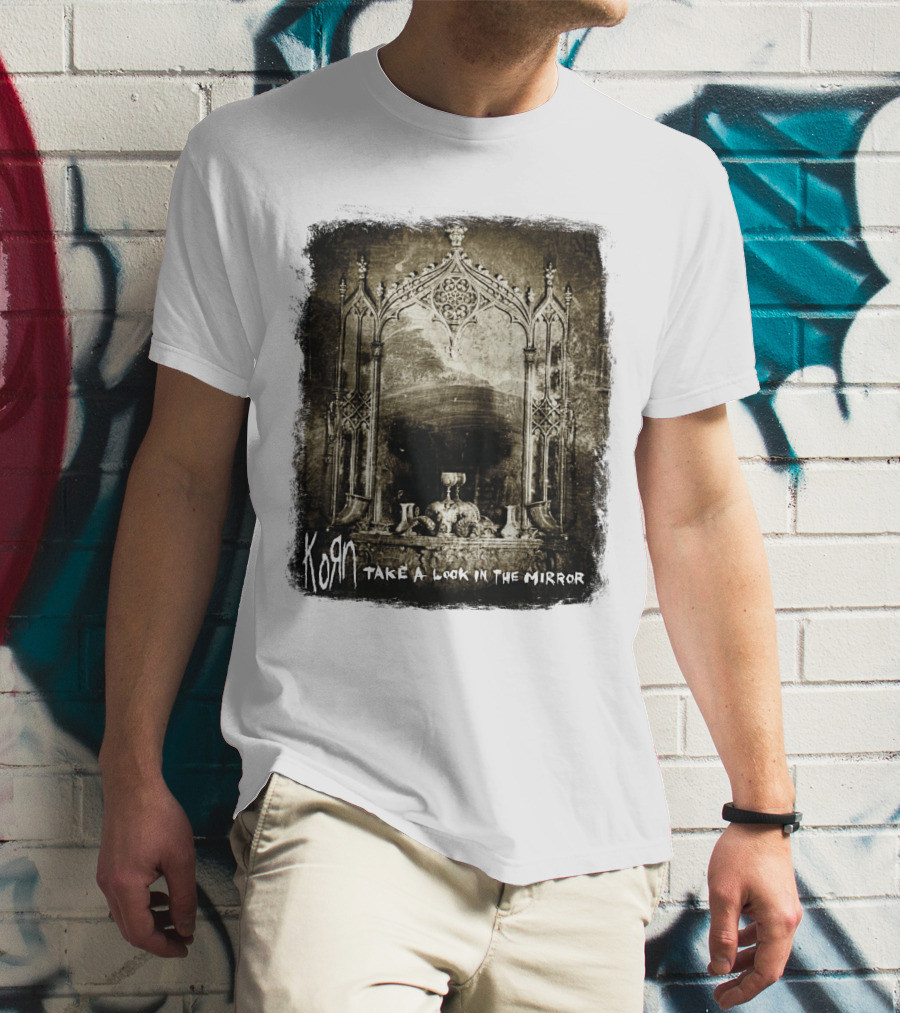 KORN Take A Look In The Mirror Gothic Arch Reflection T-Shirt