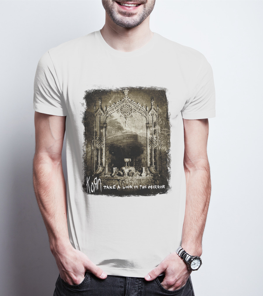 KORN Take A Look In The Mirror Gothic Arch Reflection T-Shirt