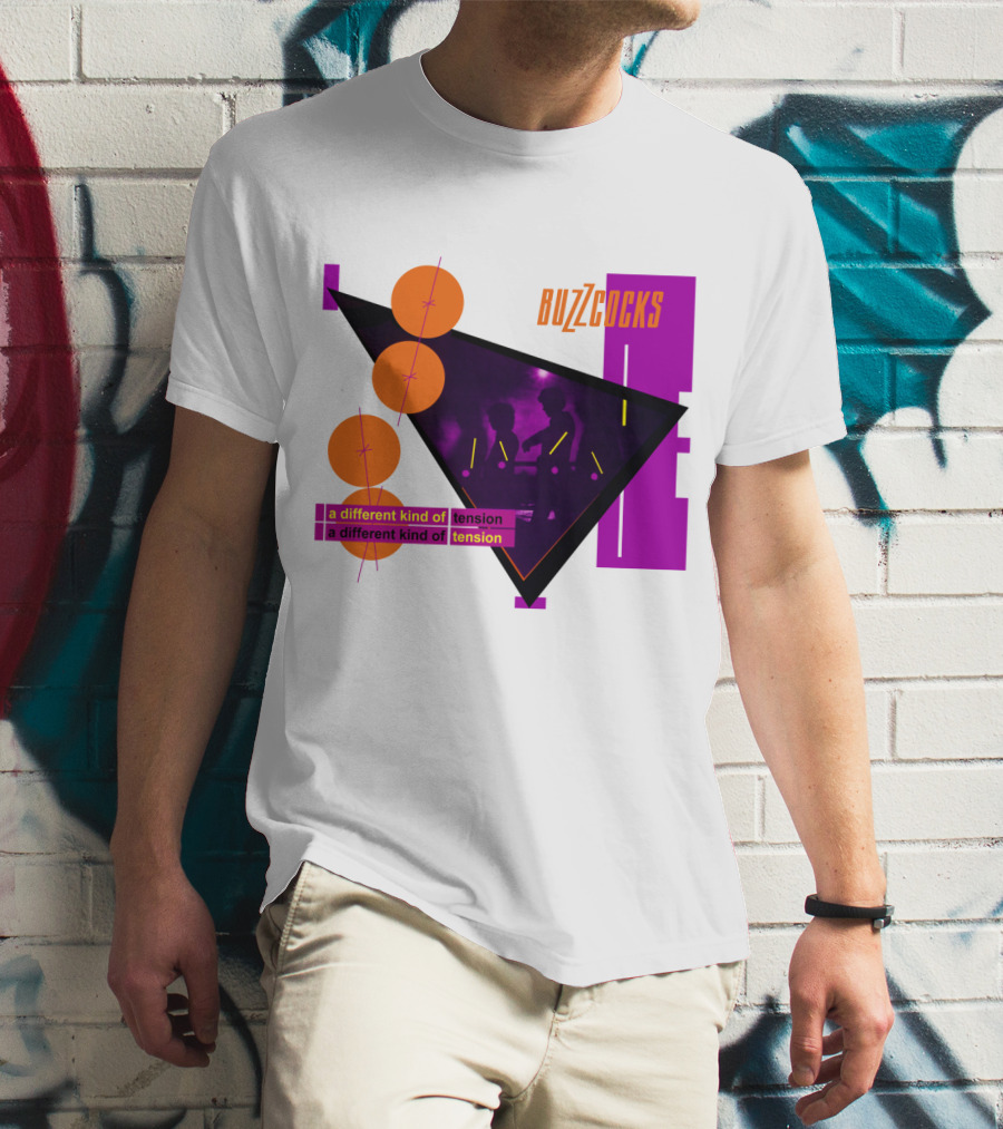 Buzzcocks A Different Kind Of Tension BZC 04 Purple Triangle T-Shirt
