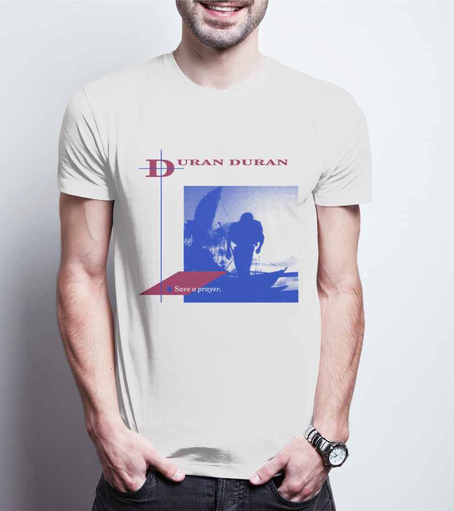 Duran Duran Save A Prayer Blue Abstract T-Shirt