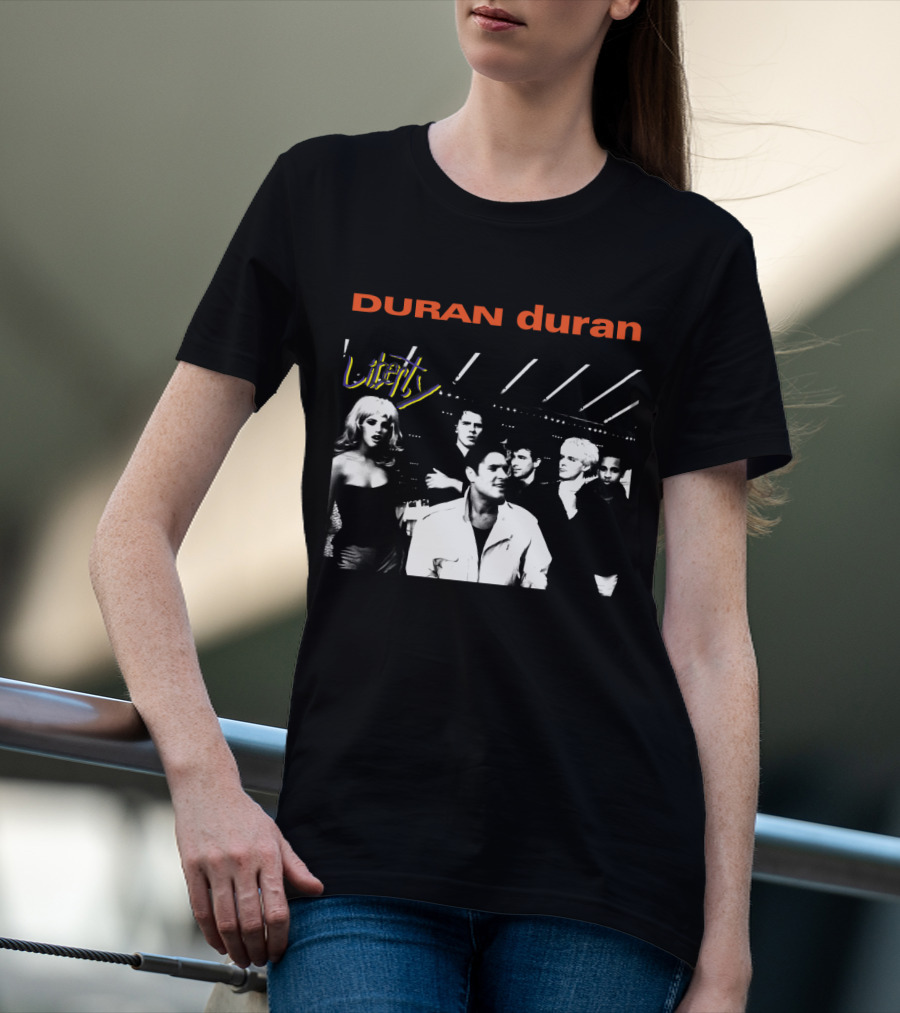 Duran Duran Liberty Album Cover Black And White Group T-Shirt