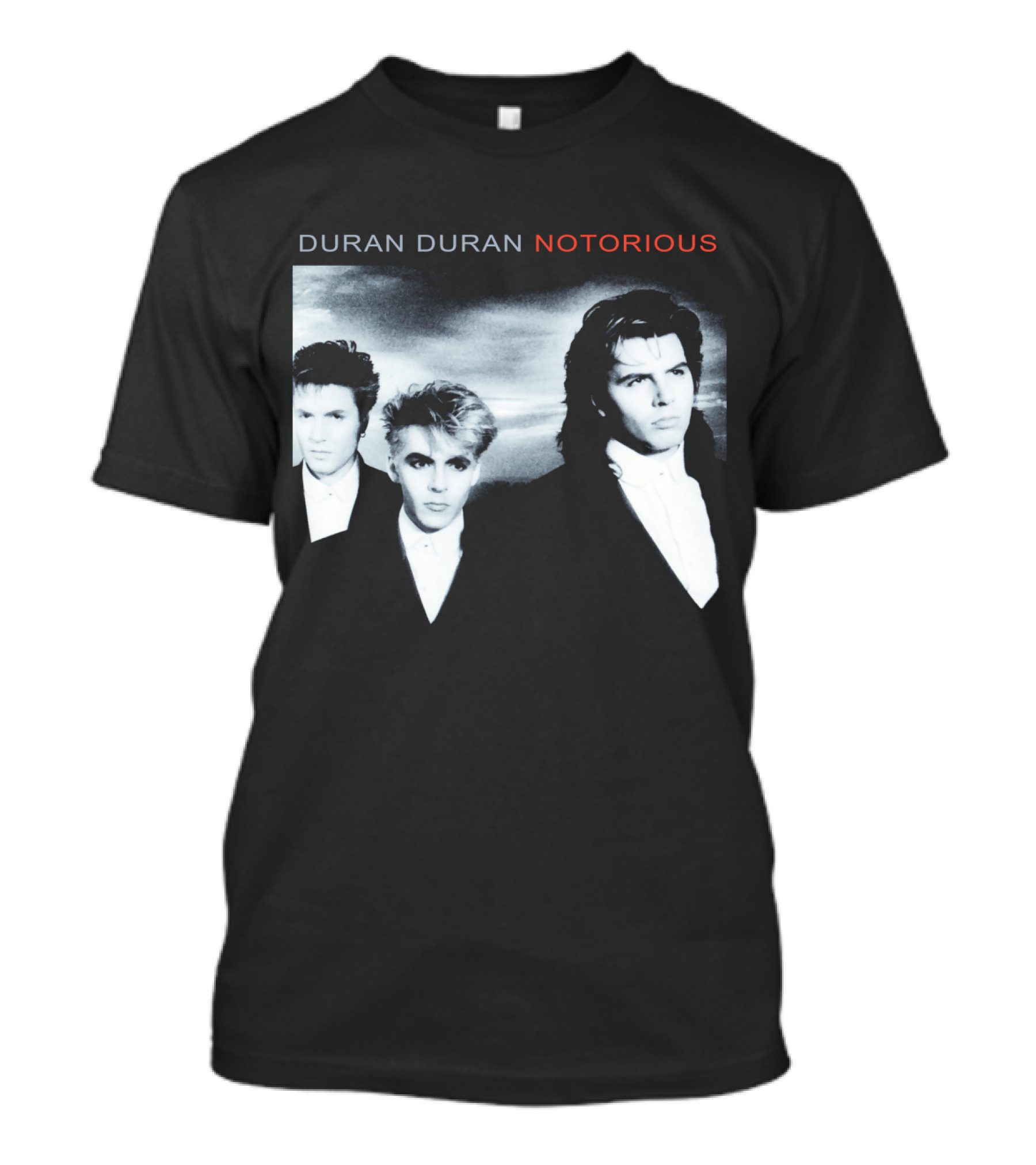 Duran Duran Notorious 1986 Album Cover Black And White Trio T-Shirt