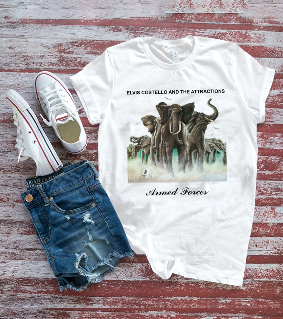 ELVIS COSTELLO AND THE ATTRACTIONS Armed Forces Elephants T-Shirt