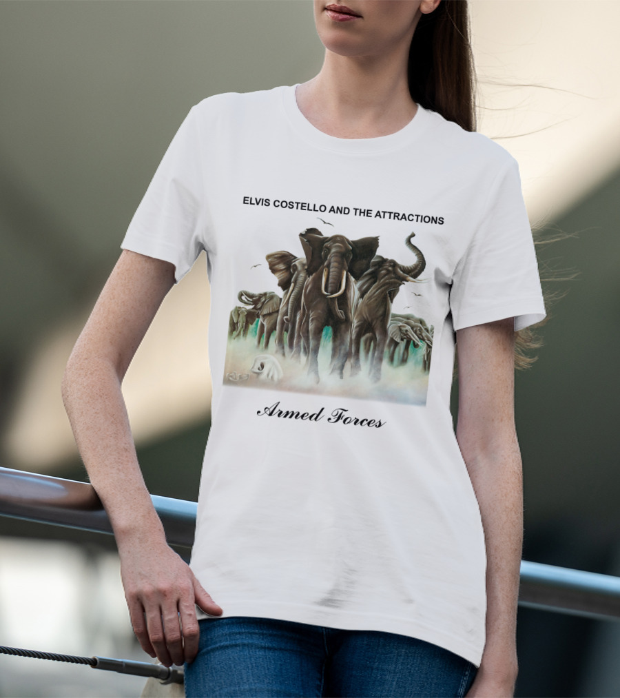 ELVIS COSTELLO AND THE ATTRACTIONS Armed Forces Elephants T-Shirt