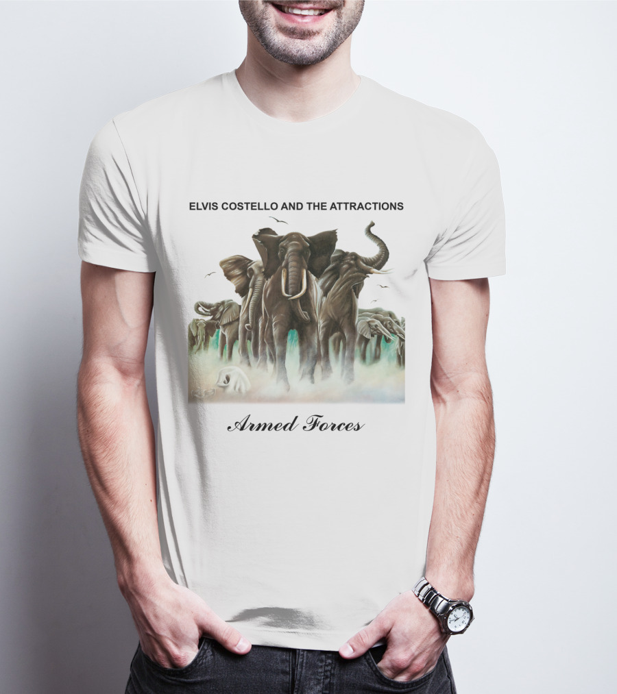 ELVIS COSTELLO AND THE ATTRACTIONS Armed Forces Elephants T-Shirt