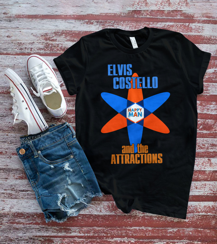 Elvis Costello And The Attractions Happy Man T-Shirt