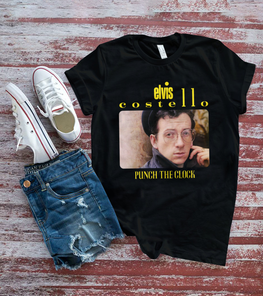 Elvis Costello Punch The Clock Vintage Album Cover T-Shirt