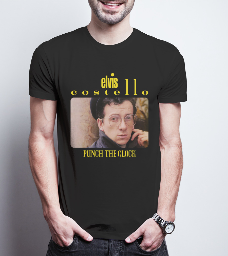 Elvis Costello Punch The Clock Vintage Album Cover T-Shirt