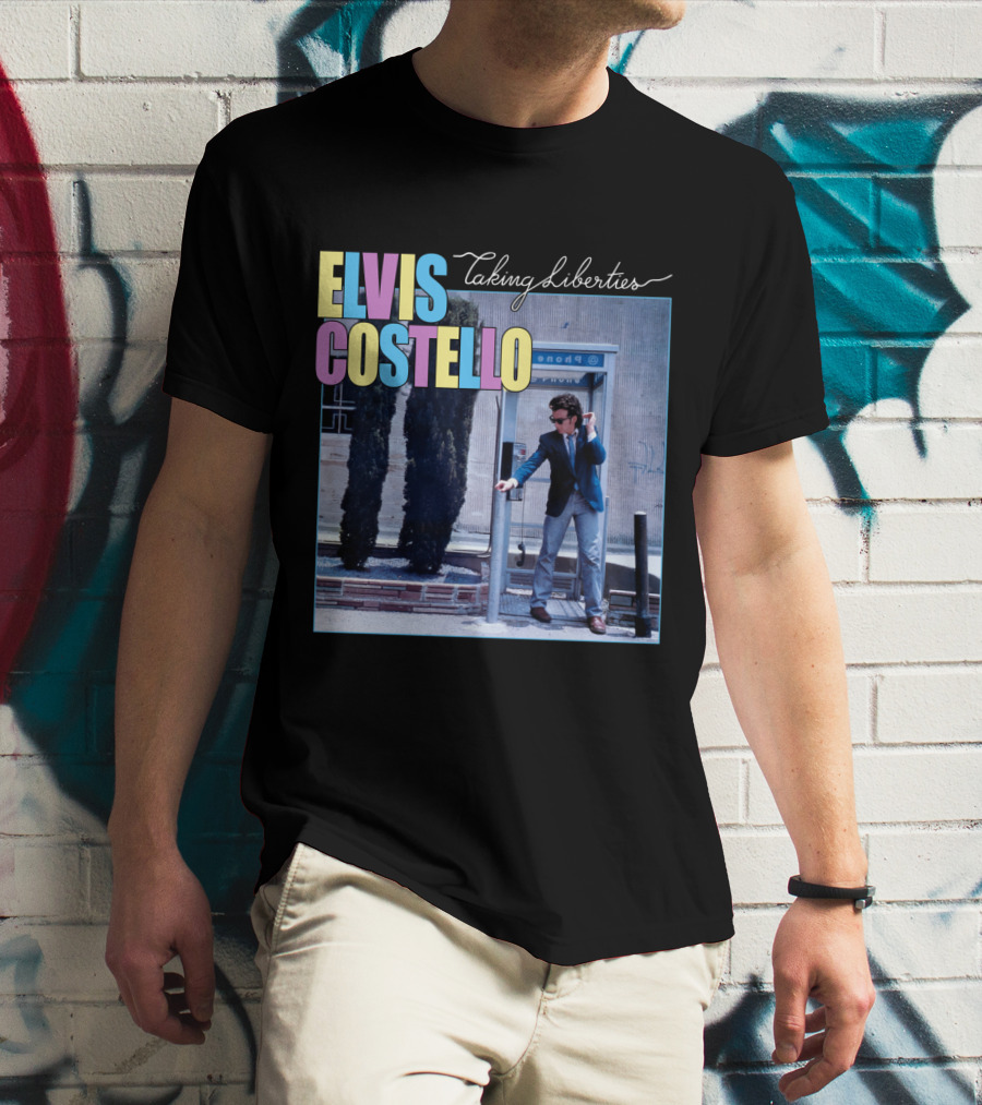 Elvis Costello Taking Liberties Vintage Phone Booth Scene T-Shirt