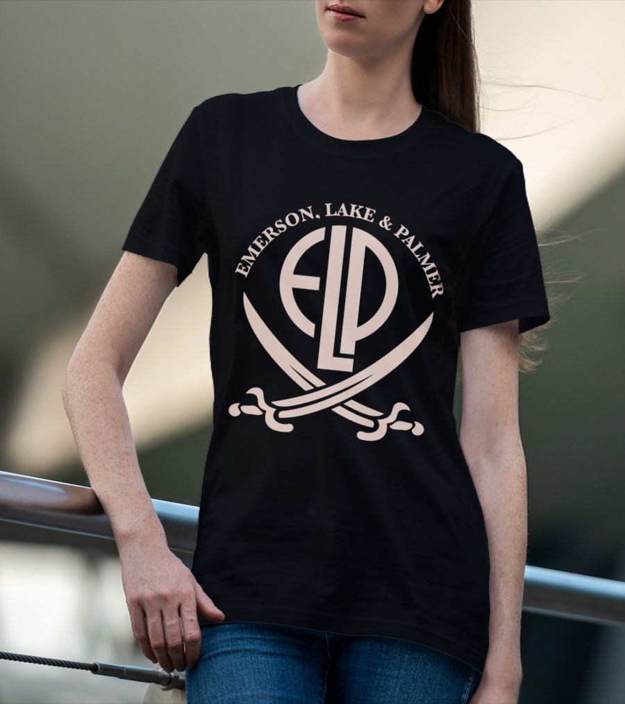 Emerson, Lake And Palmer ELP Logo With Crossed Swords T-Shirt