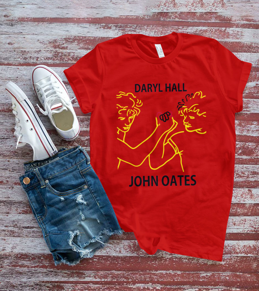 Daryl Hall And John Oates Neon Outline Duo T-Shirt