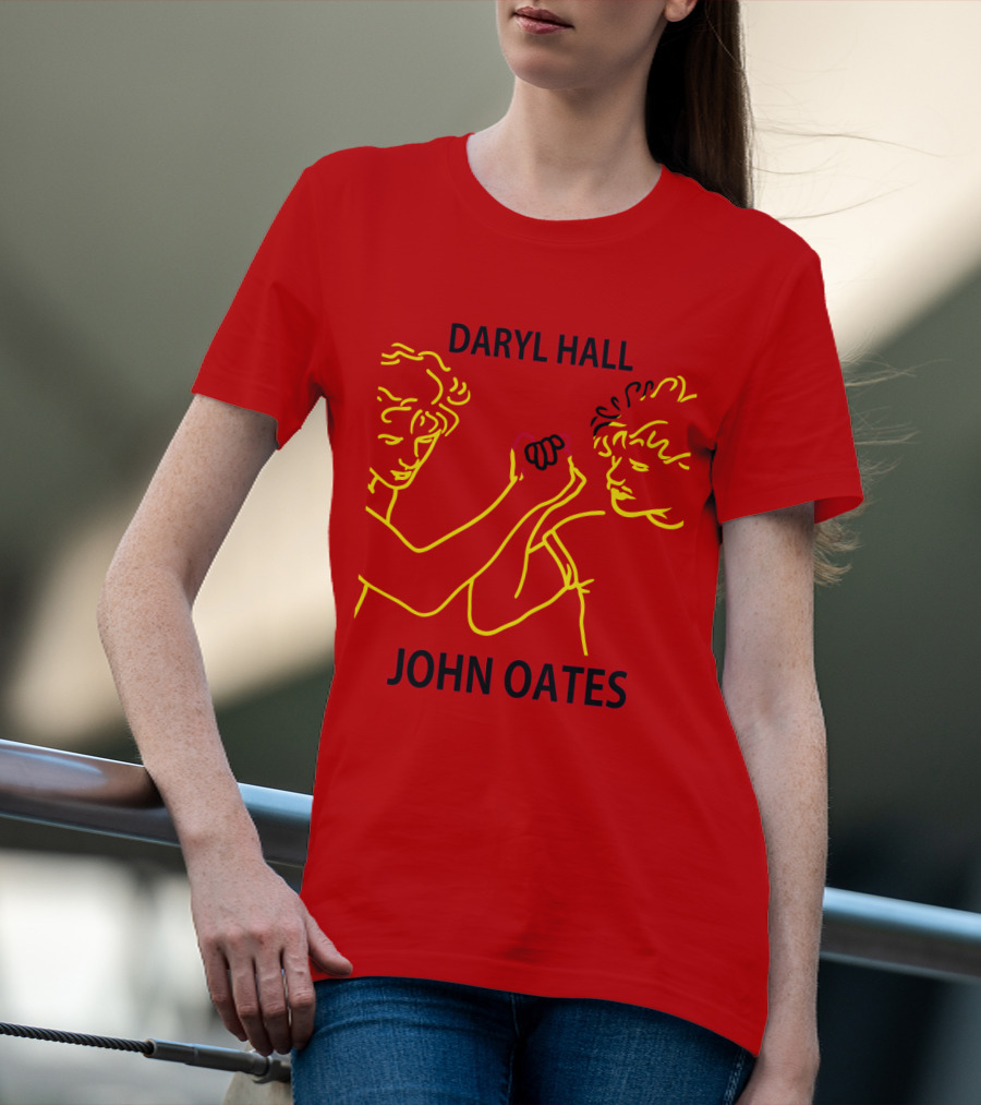 Daryl Hall And John Oates Neon Outline Duo T-Shirt