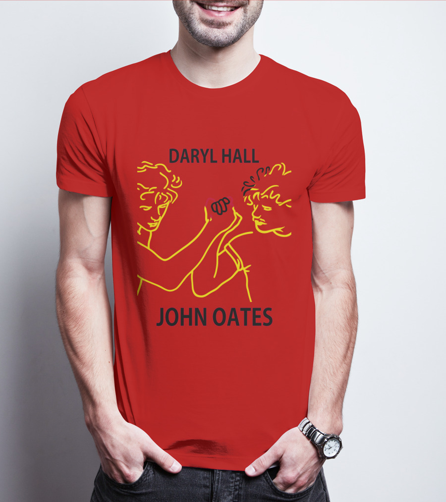 Daryl Hall And John Oates Neon Outline Duo T-Shirt