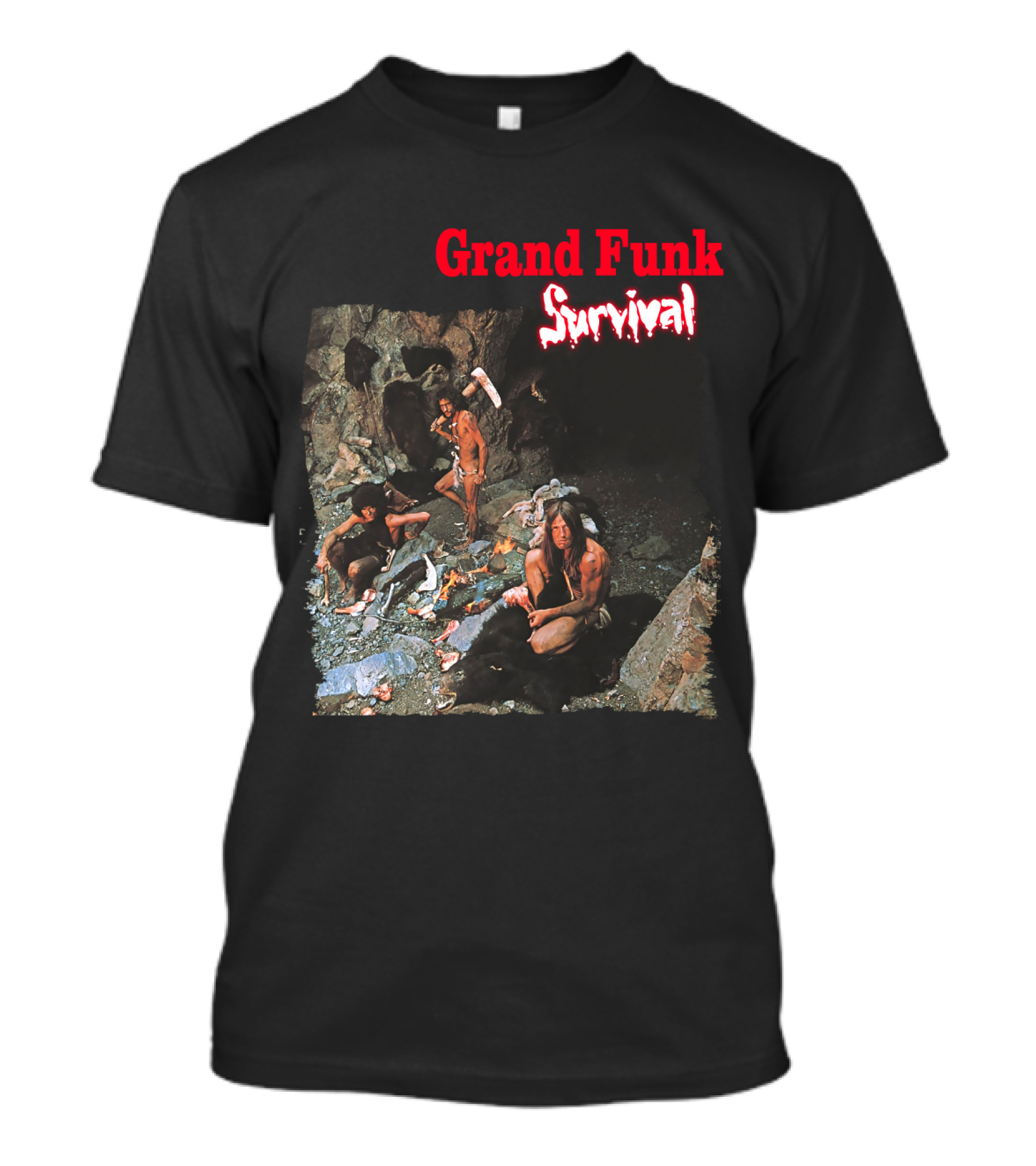 Grand Funk Survival Album Cover Cave Scene T-Shirt