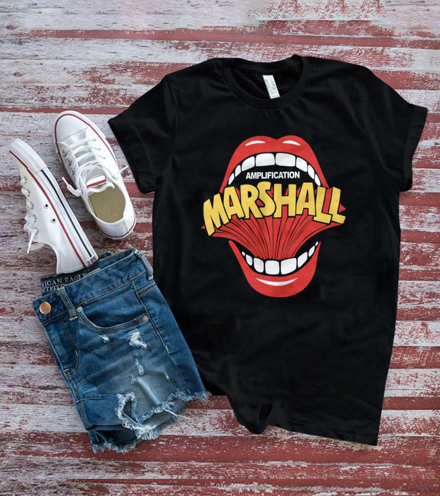 Marshall Amplification Mouth Graphic Vintage Style T-Shirt