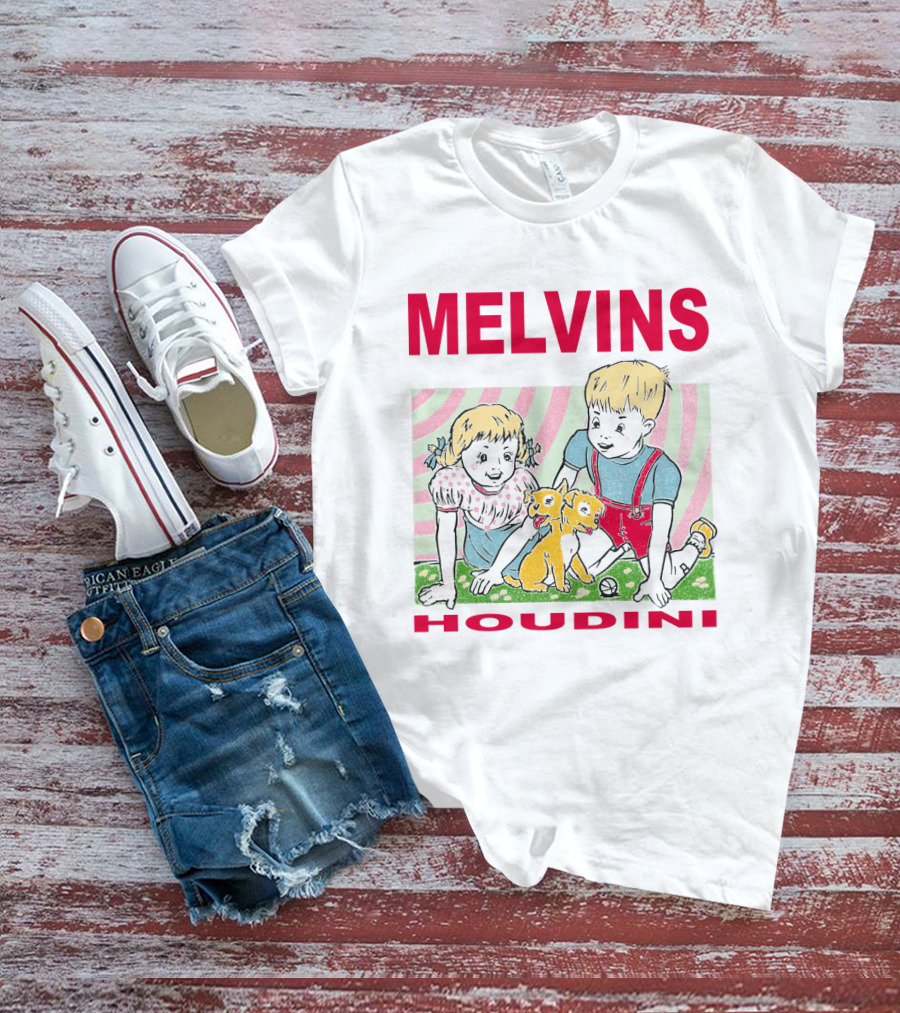 Melvins Houdini Twins With Puppies T-Shirt