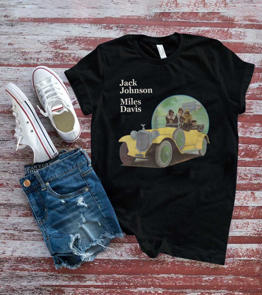Jack Johnson Miles Davis Vintage Car Scene T-Shirt