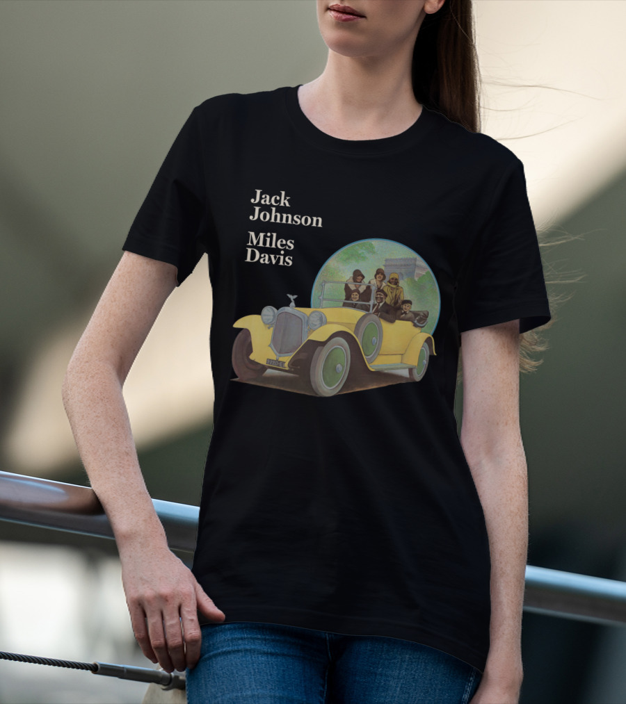 Jack Johnson Miles Davis Vintage Car Scene T-Shirt