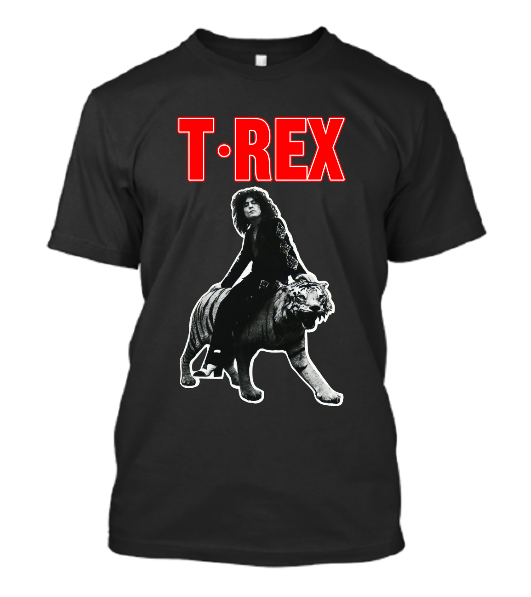T. Rex Iconic Rock Legend Riding Tiger T-Shirt