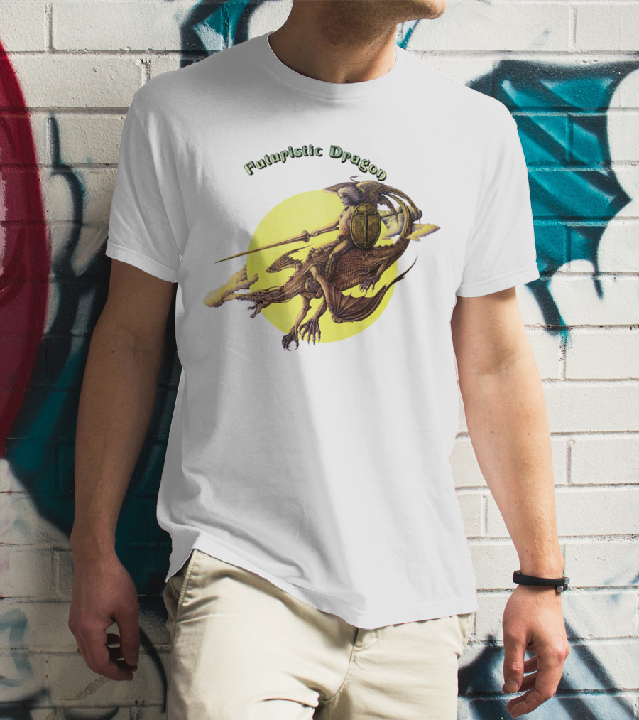Futuristic Dragon Warrior Riding Sky Beast T-Shirt