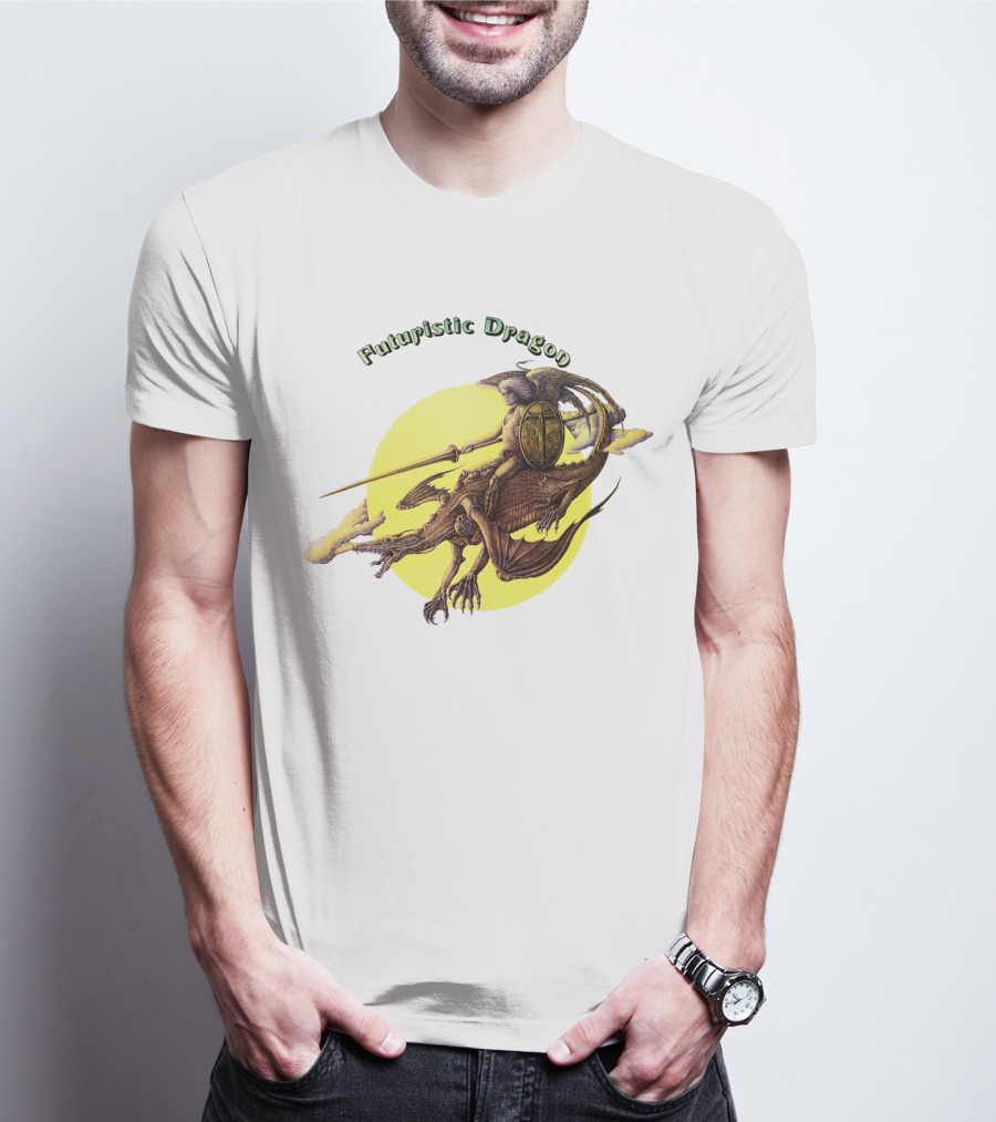 Futuristic Dragon Warrior Riding Sky Beast T-Shirt