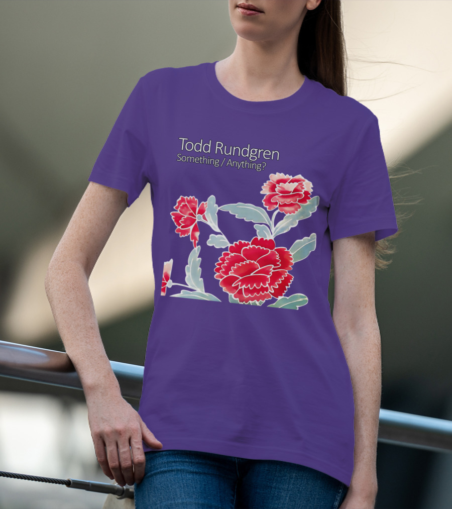Todd Rundgren Something Anything Red Carnations Floral T-Shirt