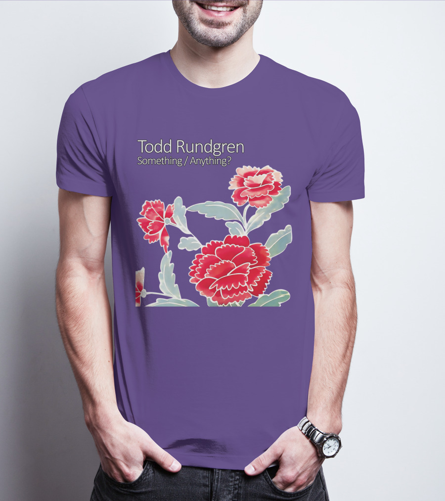 Todd Rundgren Something Anything Red Carnations Floral T-Shirt