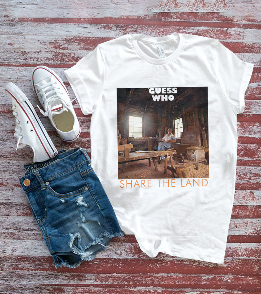 Guess Who Share The Land Rustic Cabin Scene T-Shirt