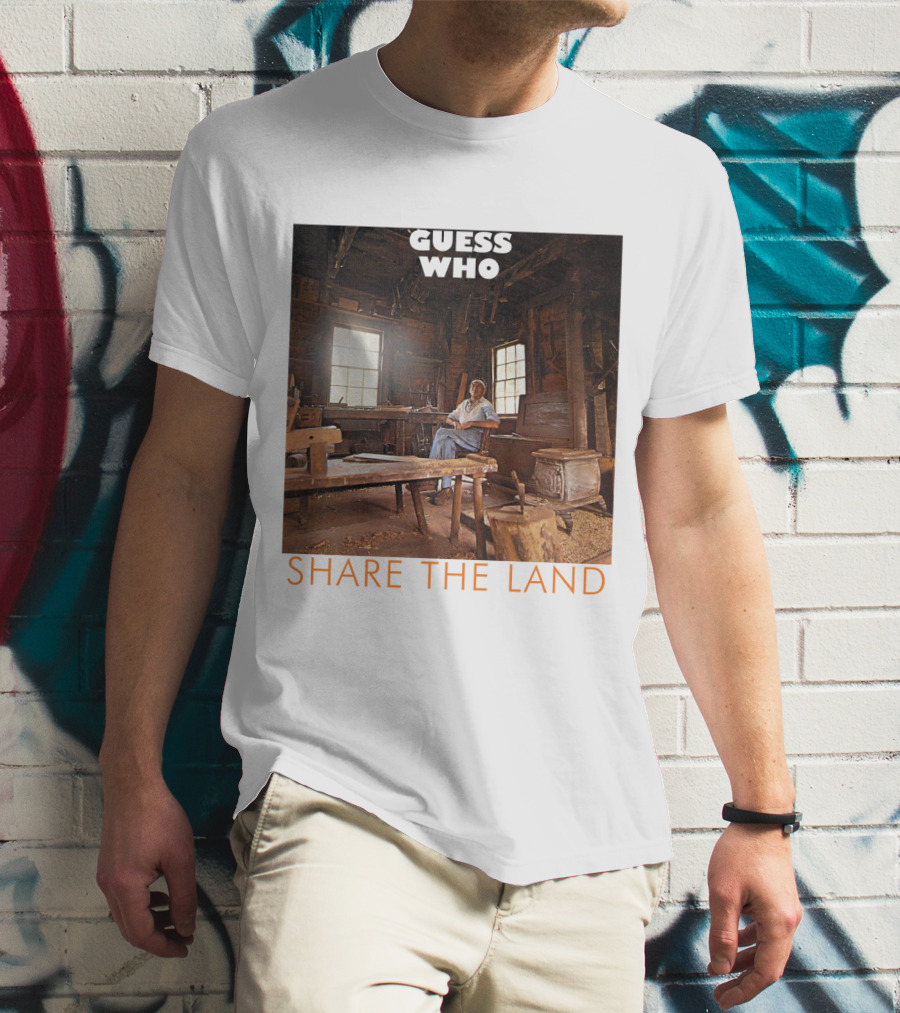 Guess Who Share The Land Rustic Cabin Scene T-Shirt
