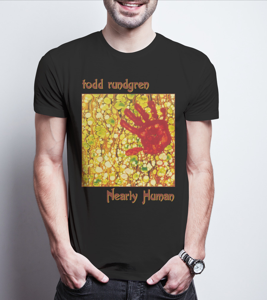 Todd Rundgren Nearly Human Handprint Cover T-Shirt