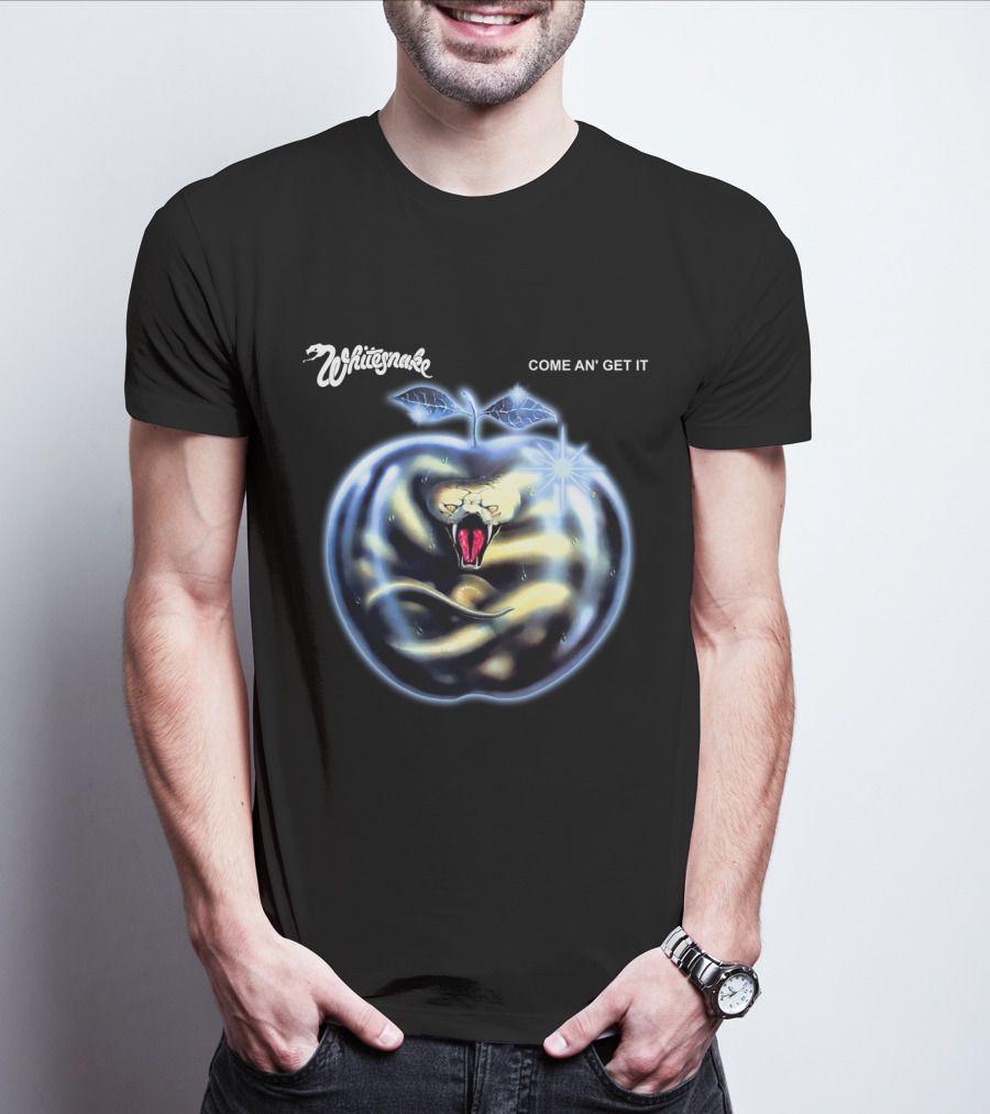 Whitesnake Come An' Get It Snake In Apple T-Shirt