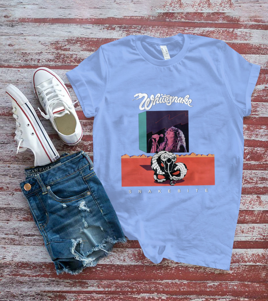 Whitesnake Snakebite Vintage Album Art With Snake And Singer T-Shirt