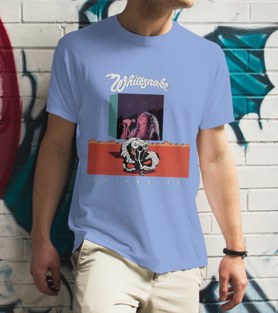 Whitesnake Snakebite Vintage Album Art With Snake And Singer T-Shirt