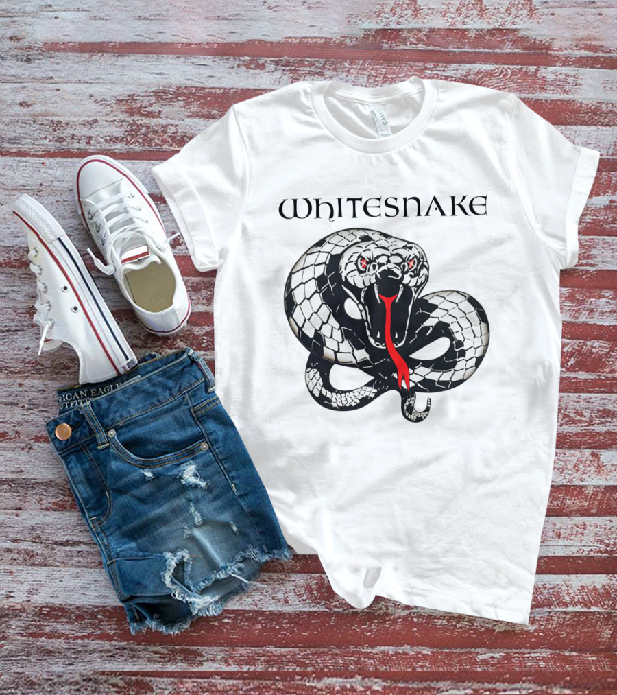 Whitesnake Logo Coiled Snake T-Shirt