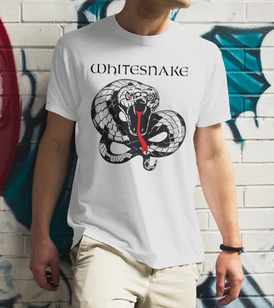 Whitesnake Logo Coiled Snake T-Shirt