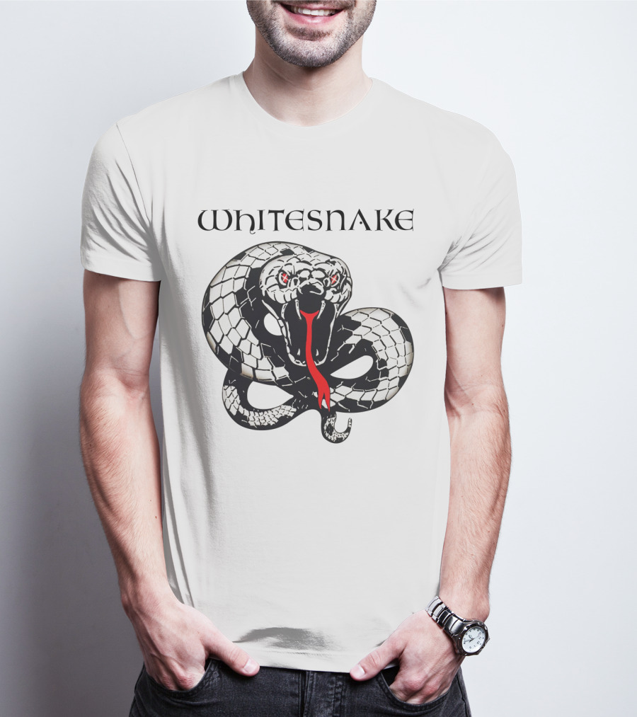 Whitesnake Logo Coiled Snake T-Shirt