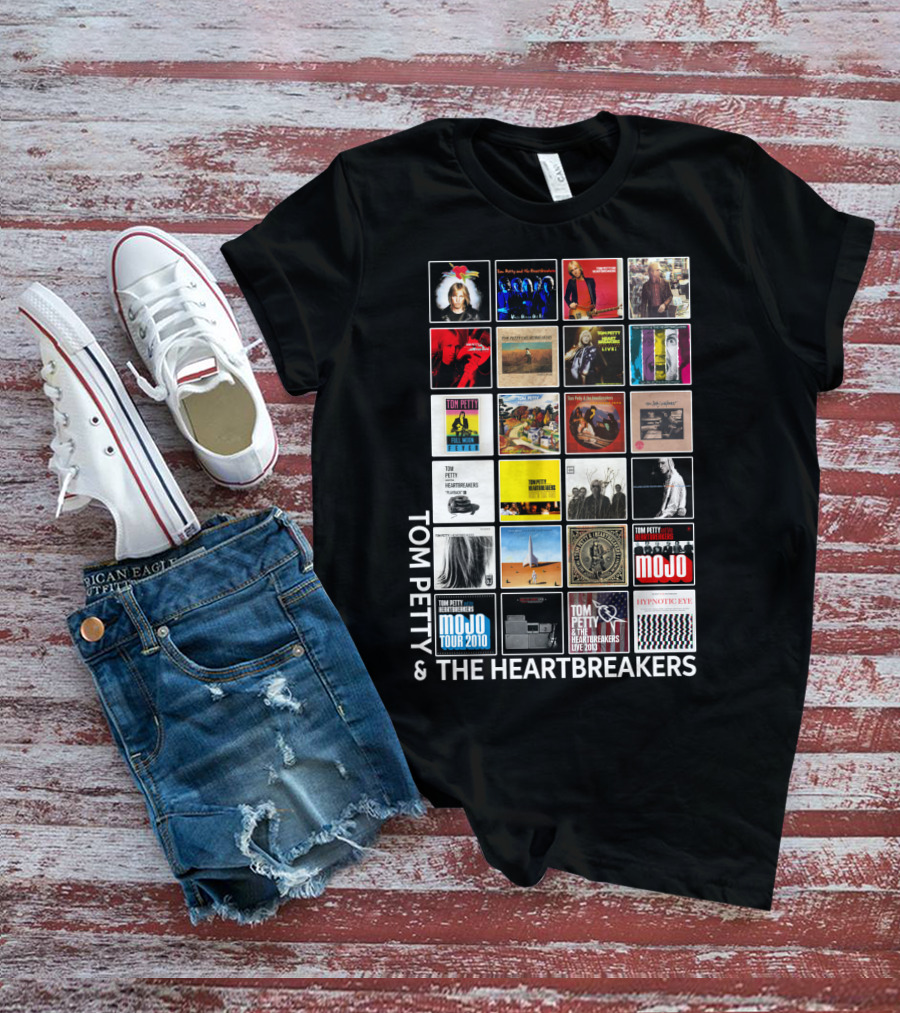 Tom Petty And The Heartbreakers Album Cover Collage T-Shirt